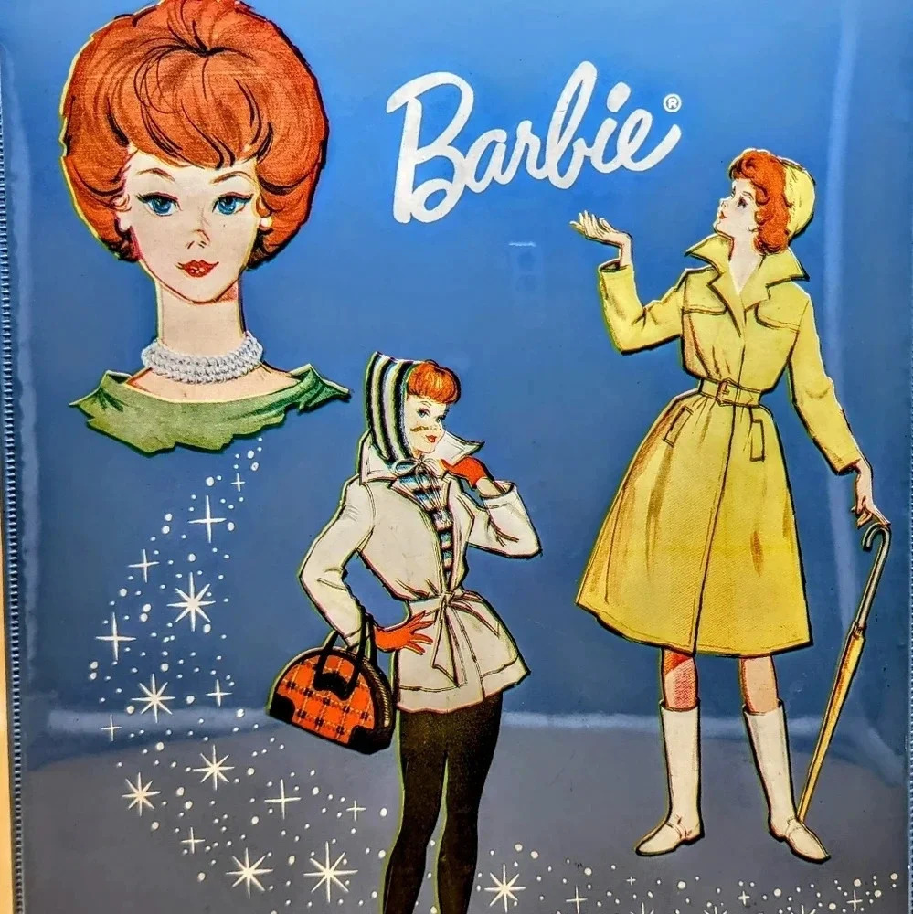 VINTAGE BARBIE DOLL CARRY CASE ~ PONYTAIL - BUBBLECUT ~ 1963 MATTEL INC